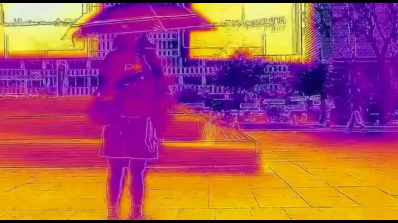 Ondata di caldo in Corea del Sud: Seoul vista tramite una termocamera