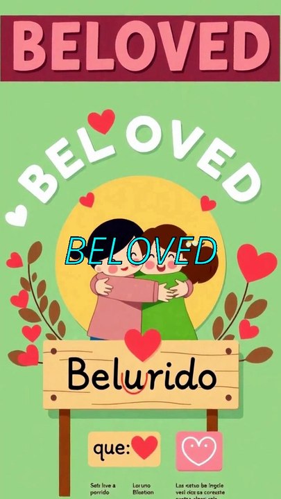 10000 palabras en inglés - la palabra “beloved” que abraza
