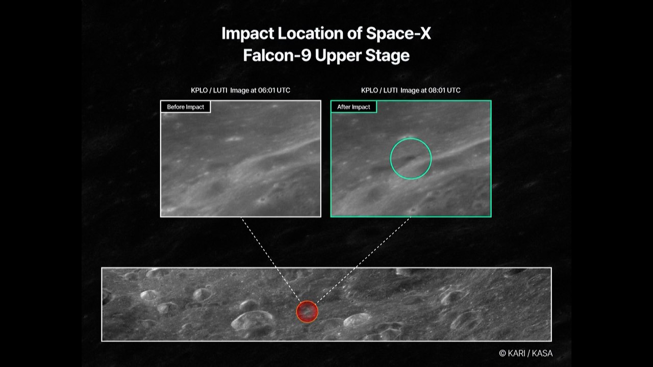 Así fue el impacto del cohete de SpaceX que se estrelló contra la Luna