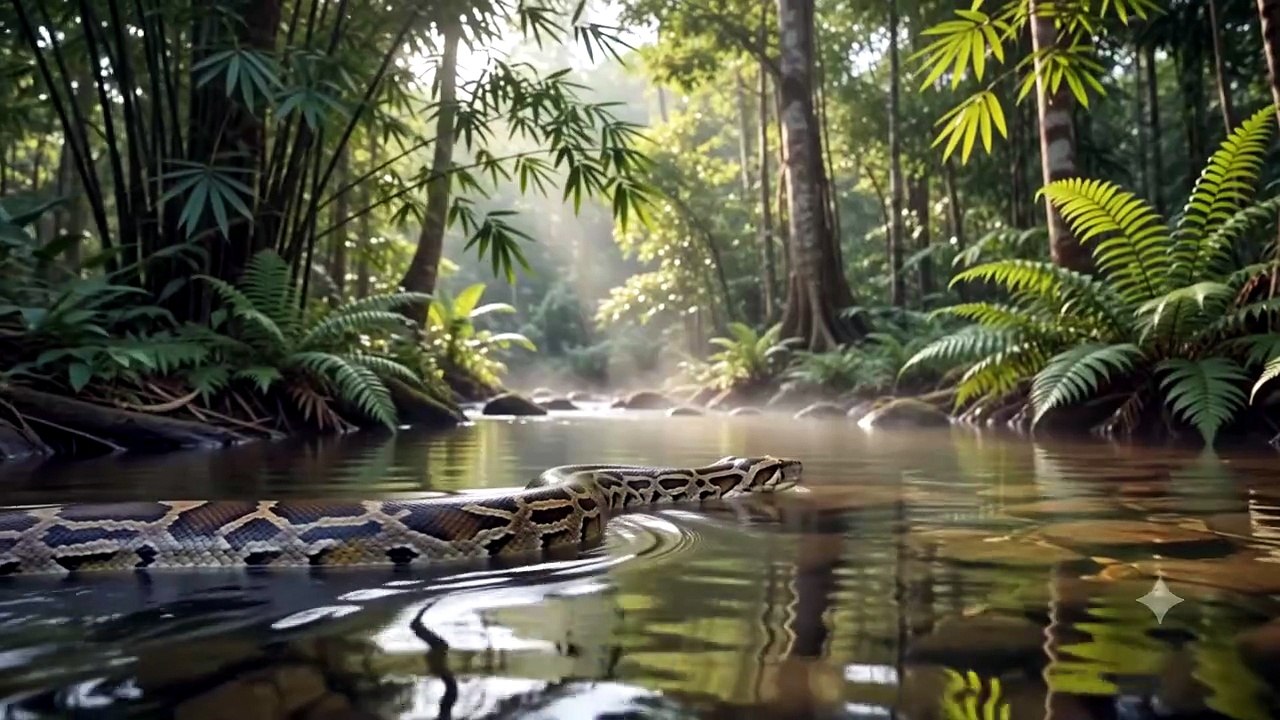 Burmese Python : The powerful constrictor moving through the wild with ...