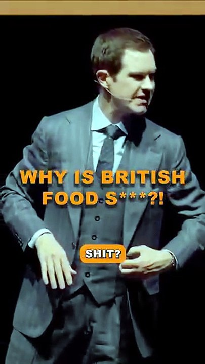 WTF Jimmy Carr!? Funny stand up, why british food sucks shit XD LOL