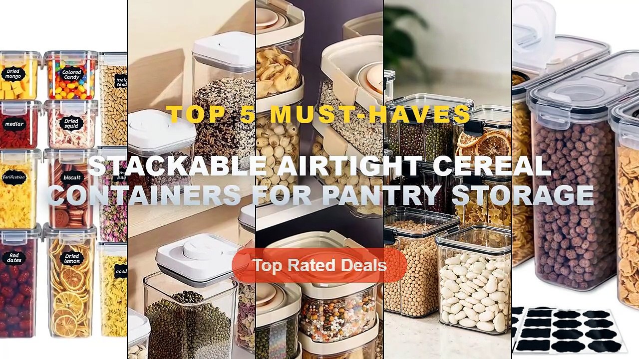 Best Stackable Airtight Cereal Containers For Pantry Storage on AliExpress | Review - Cereal Containers Airtight Food St...