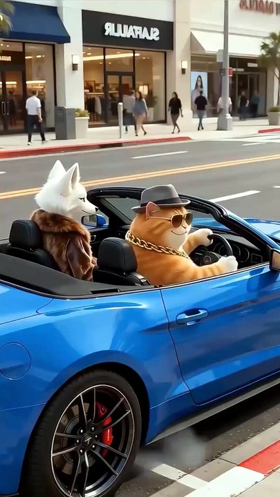 Gangster Cat vs. Master Turtle Road Rage! 😾🚗