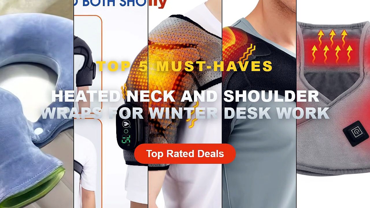 Why Everyone Is Buying Heated Neck And Shoulder Wraps For Winter Desk Work - Electric Heating Shoulder Neck Pads Cervica...