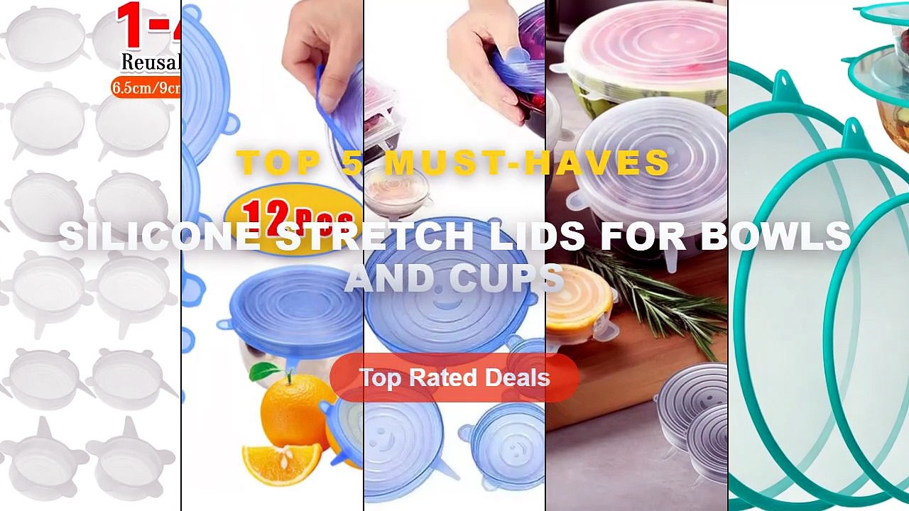 Best Silicone Stretch Lids For Bowls And Cups on AliExpress | Review - Silicone Lids for Bowls 4 Pack Reusable Elastic S...