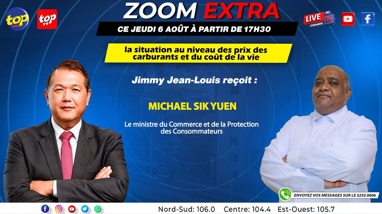 Zoom Extra: Jimmy Jean-Louis reçoit : Michael Sik Yuen Le ministre du Commerce et de la Protection des Consommateurs