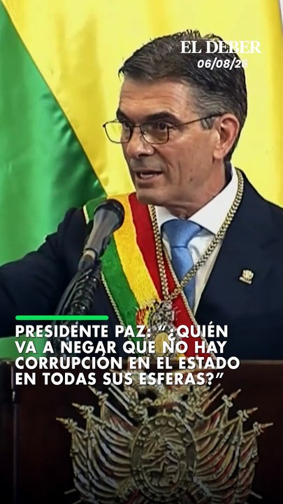 Presidente Paz: “¿Quién va a negar que no hay corrupción en el estado en todas sus esferas?”