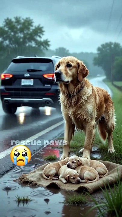 She Found a Mother Dog and Her Puppies in the Rain… Then She Did Something Amazing ❤️🐶