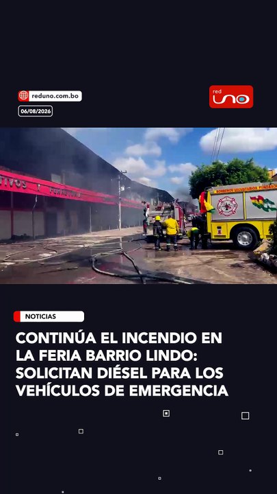 Continúa el incendio en la Feria Barrio Lindo:  solicitan diésel para los vehículos de emergencia