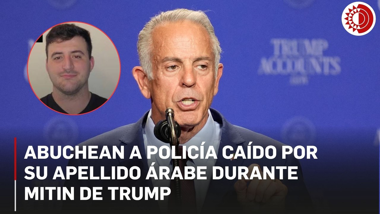 Multitud de Trump abuchea a policía caído por su nombre de origen extranjero