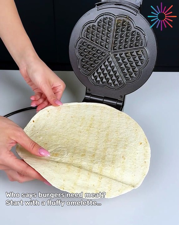 Golden, crispy, cheesy tortilla waffle 🌮