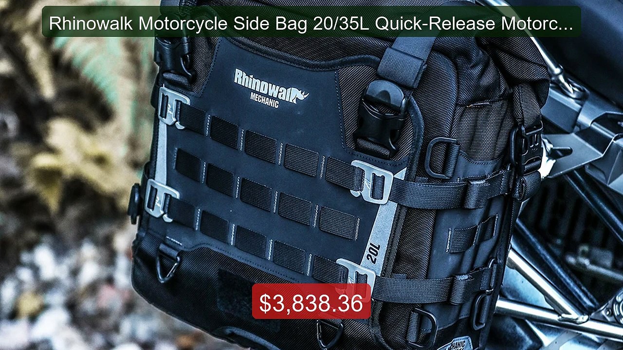 Rhinowalk Motorcycle Side Bag 20/35L Quick-Release Motorcycle... -- Amazing Value 2026 | Must Have!