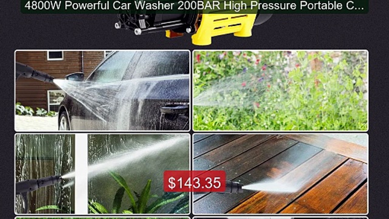 4800W Powerful Car Washer 200BAR High Pressure Portable Cleani... -- Hot Deal 2026 | Limited Offer!