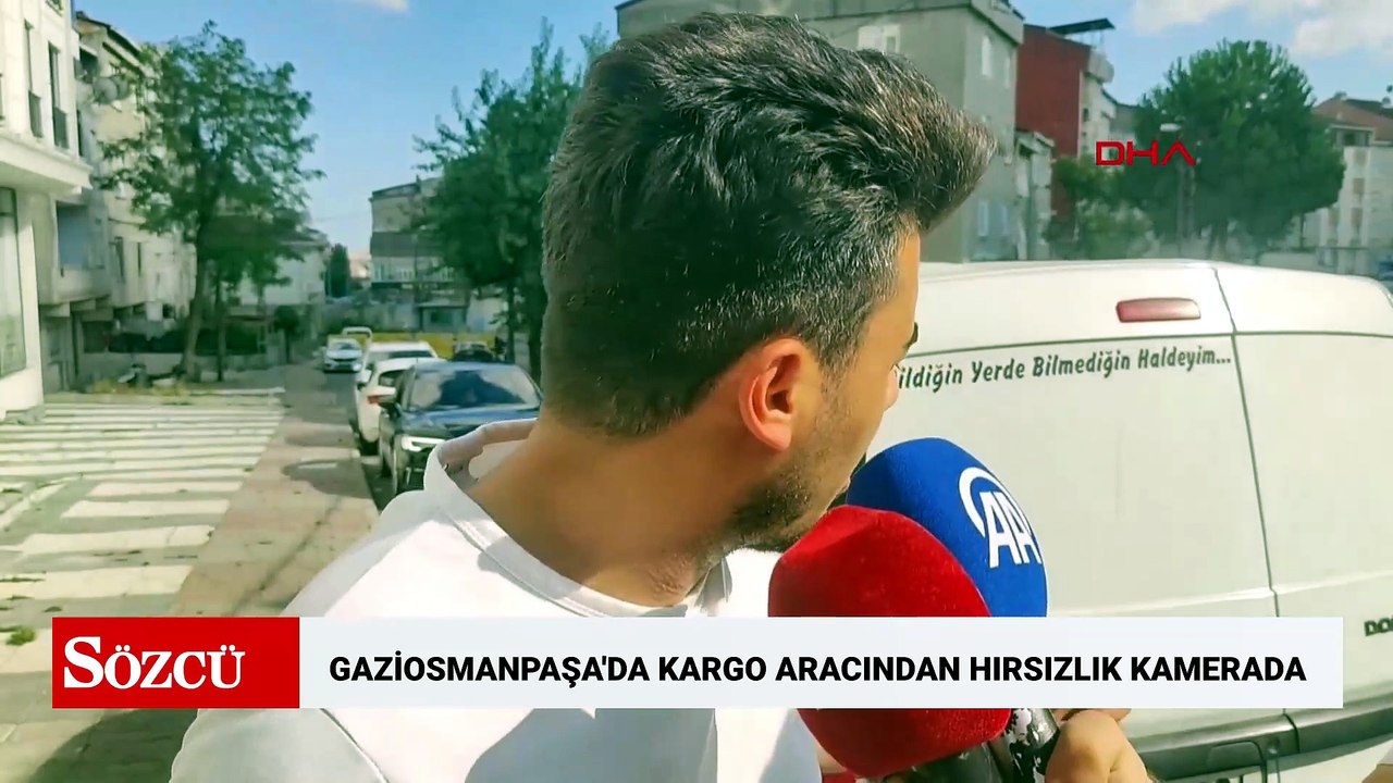Gaziosmanpaşa'da kargo aracından hırsızlık kamerada