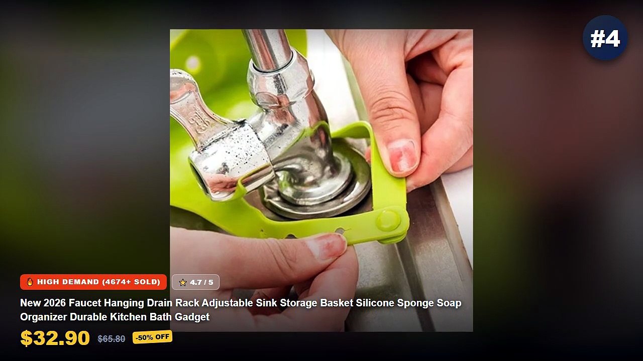 Best Adjustable Silicone Kitchen Sink Organizer...