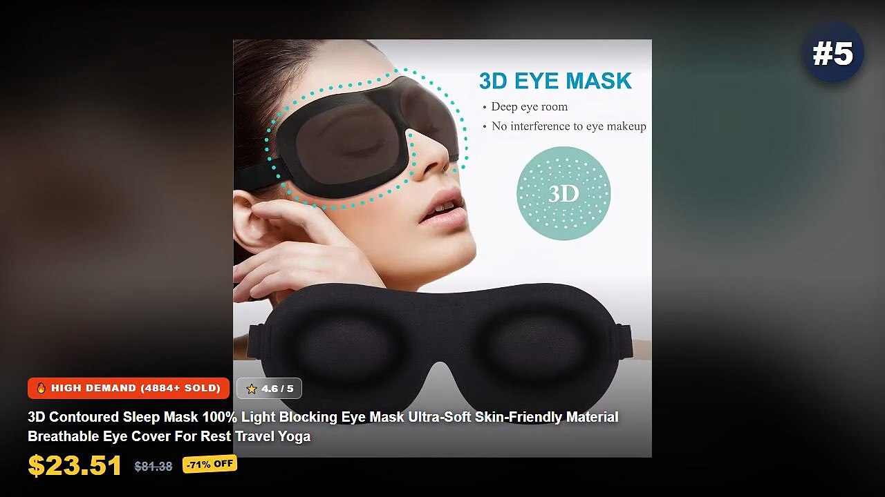 Cheap & Best Blackout Travel Sleep Masks With 3D Contour Unboxing & Review - 3D Contoured Mulberry Silk Sleep Mask, Zero...