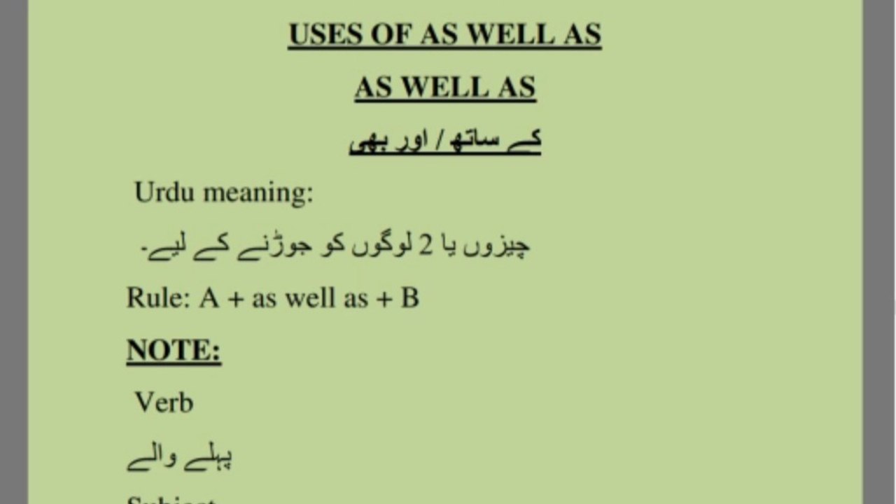 Learn how to use "as well as" in your native language