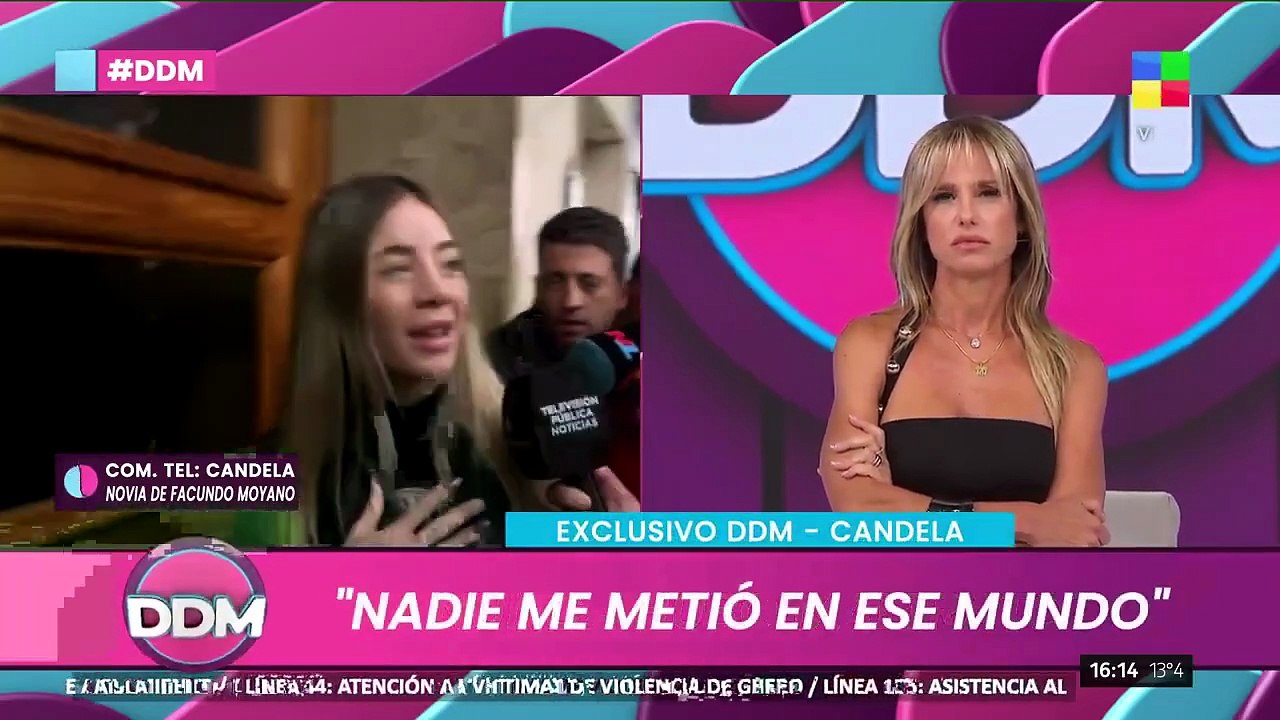 Candela Arizaga defendió a Facundo Moyano ante la prensa