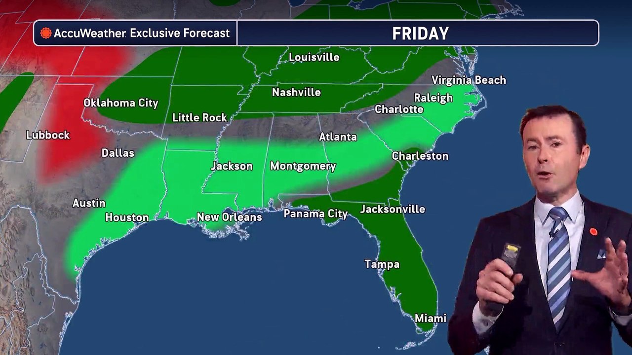 Tropical downpours to impact Southeast this weekend