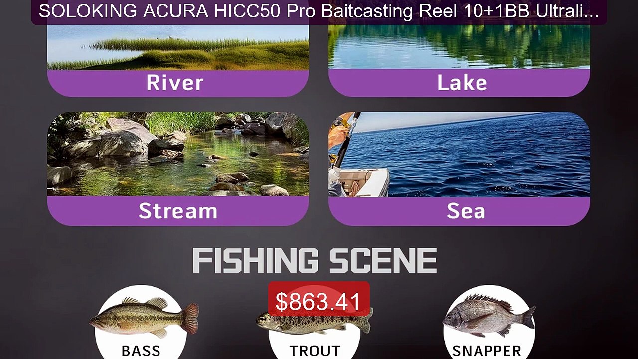 SOLOKING ACURA HICC50 Pro Baitcasting Reel 10+1BB Ultralight ... -- Amazing Value 2026 | Must Have!