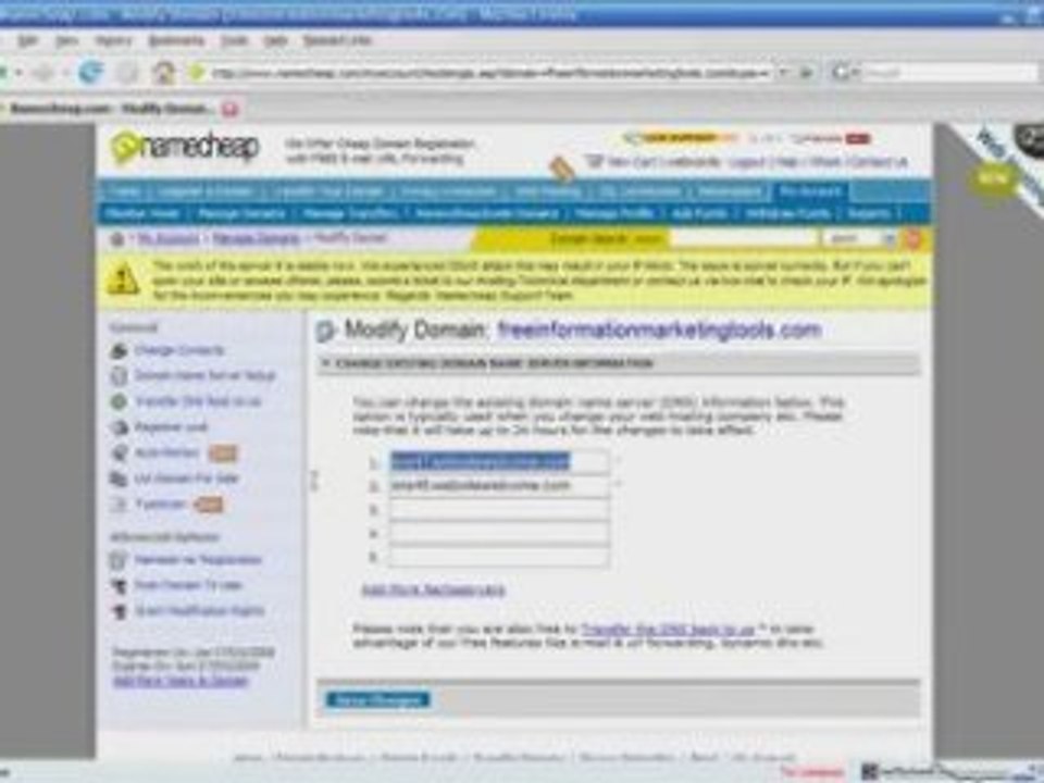 SEO Hosting - How To Change Name Servers