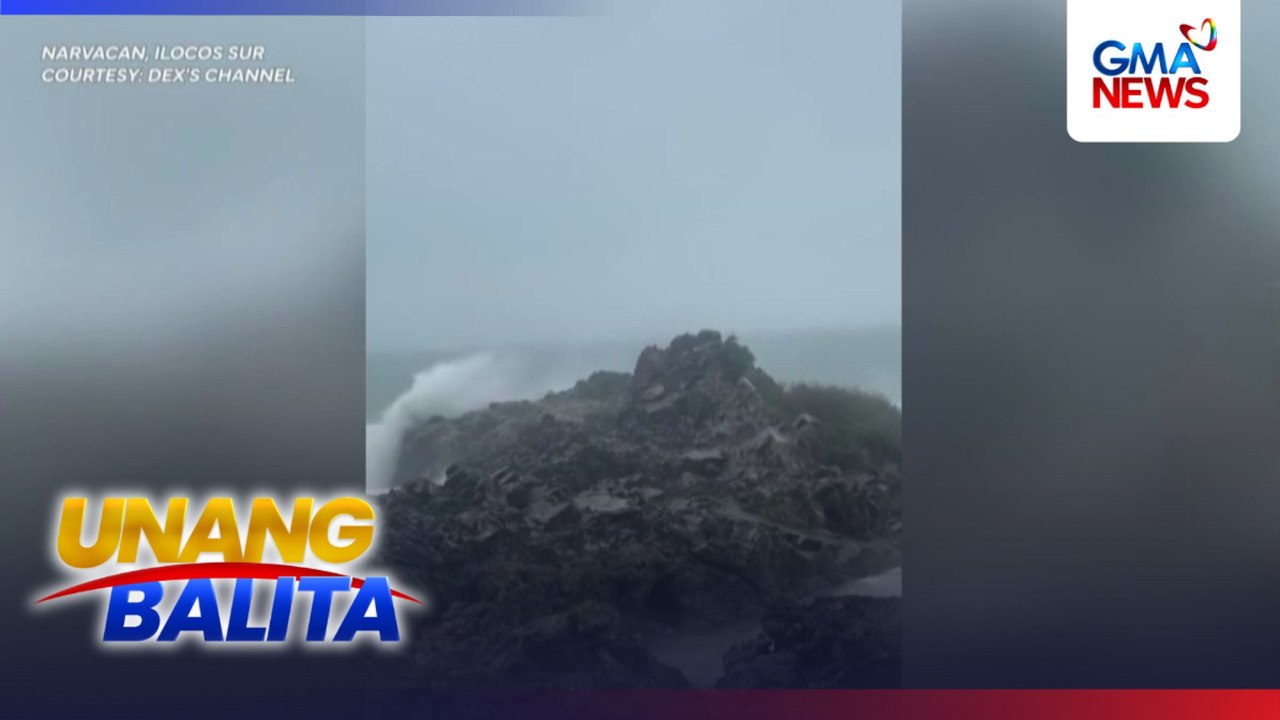 Malakas na hangin at ulan, naranasan sa ilang lugar sa Ilocos Region dulot ng Bagyong #MaymayPH | Unang Balita