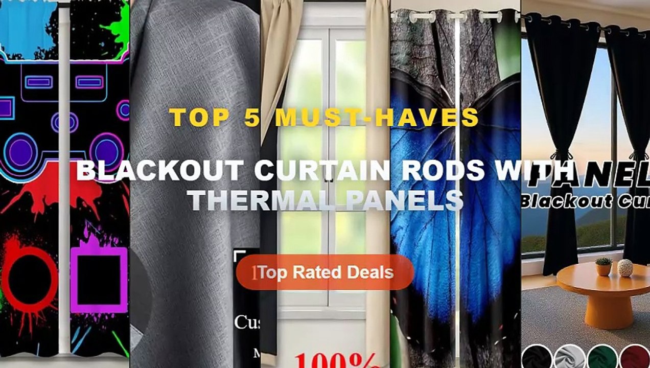 Don't Buy Blackout Curtain Rods With Thermal Panels Before Watching This! - 4 Panels Blackout Curtains, Thermal Noise Re...
