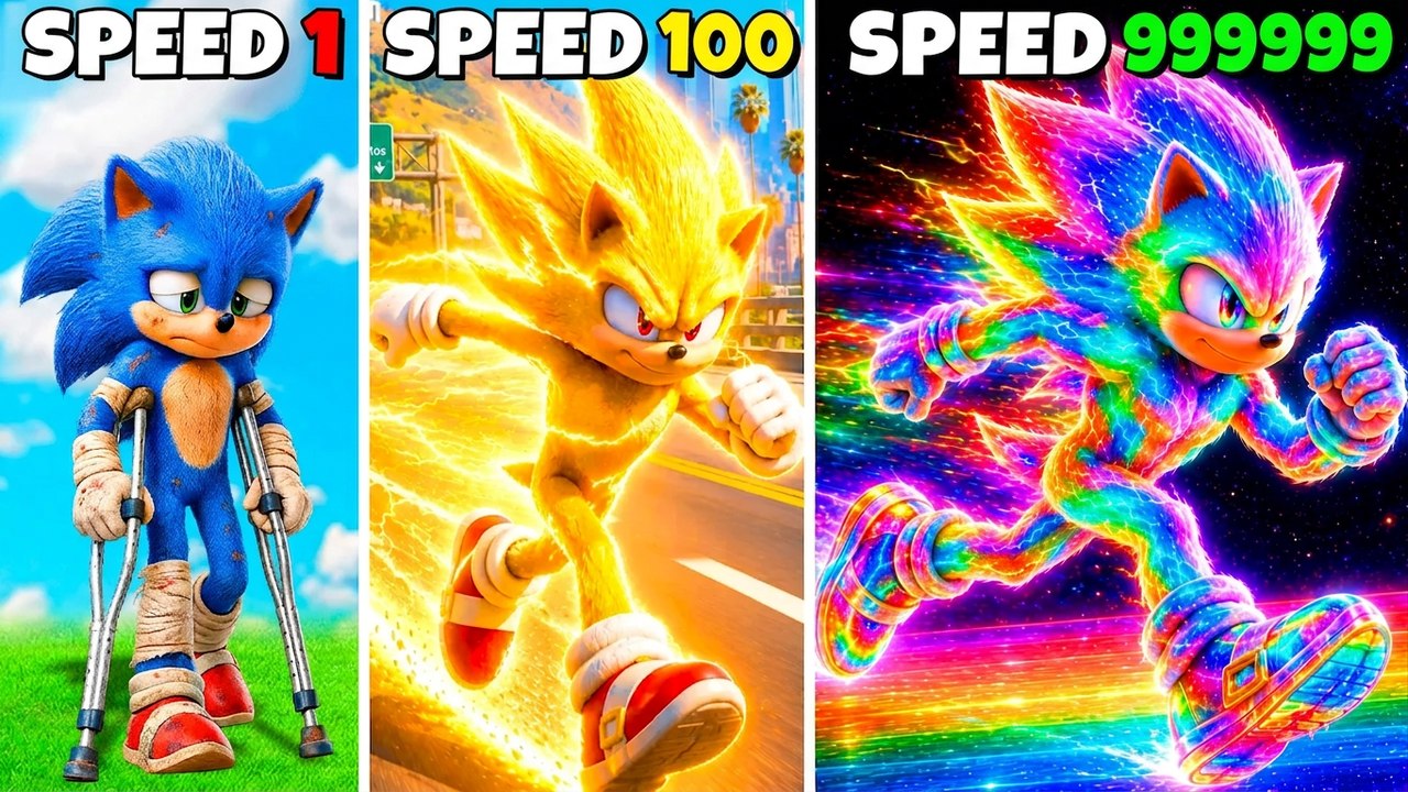 Making SONIC the Fastest in GTA 5! (Sonic Movie Mod)