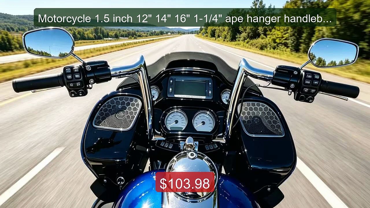 Motorcycle 1.5 inch 12" 14" 16" 1-1/4" ape hanger handlebar f... -- Amazing Value 2026 | Must Have!