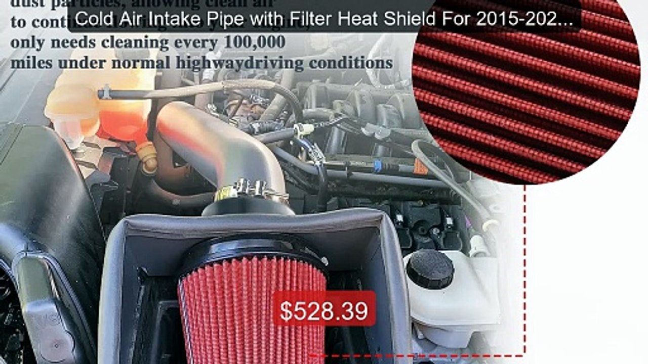 Cold Air Intake Pipe with Filter Heat Shield For 2015-2020 Fo... -- Amazing Value 2026 | Must Have!