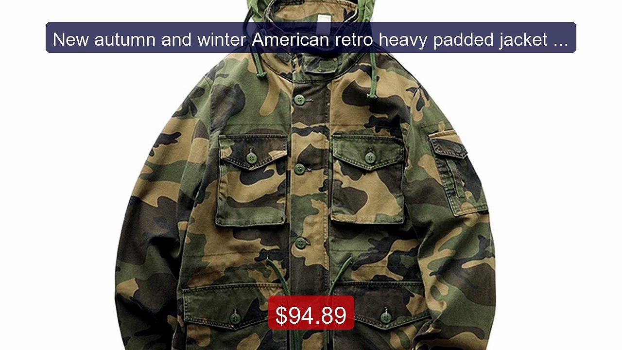 New autumn and winter American retro heavy padded jacket military ... -- Best Deal 2026 | Shop Now!