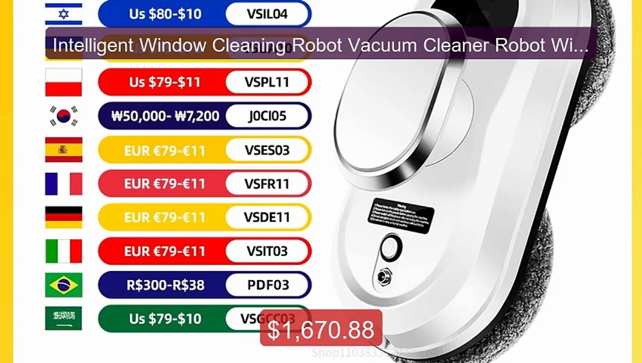 Intelligent Window Cleaning Robot Vacuum Cleane...
