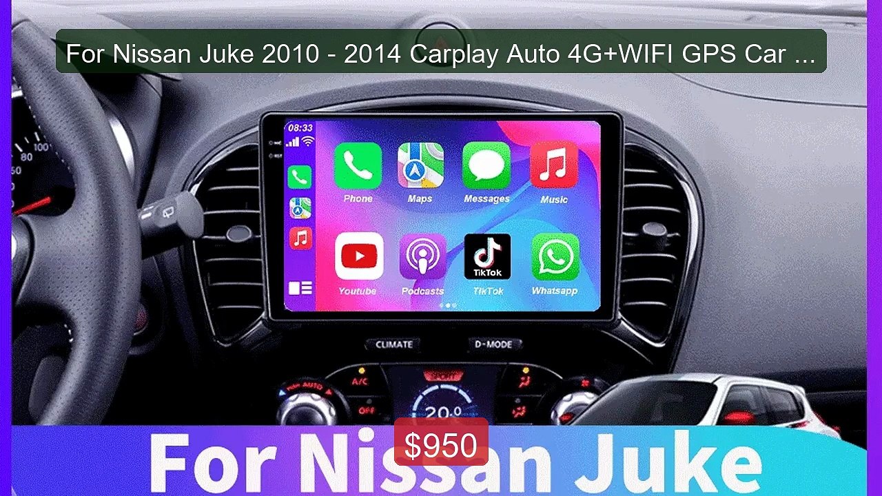 For Nissan Juke 2010 - 2014 Carplay Auto 4G+WIF...