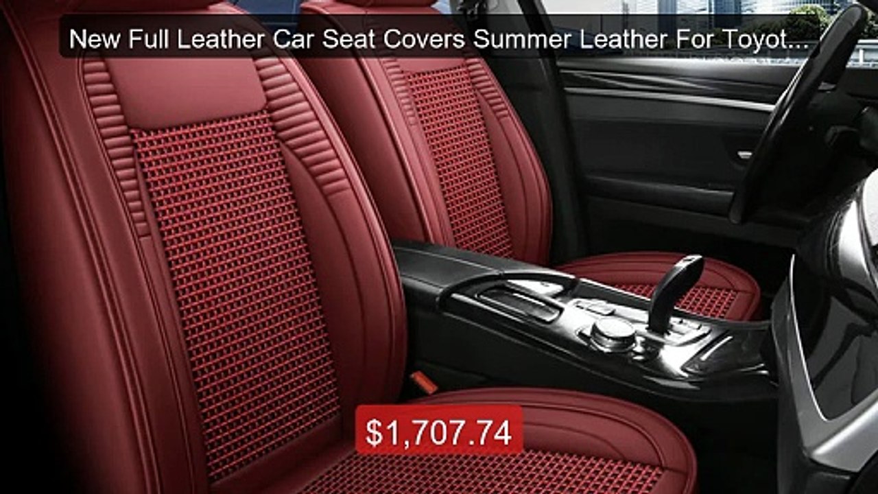 New Full Leather Car Seat Covers Summer Leather For Toyota Co... -- Amazing Value 2026 | Must Have!