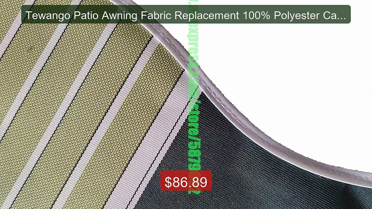 Tewango Patio Awning Fabric Replacement 100% Polyester Canopy ... -- Best Buy 2026 | Great Quality!