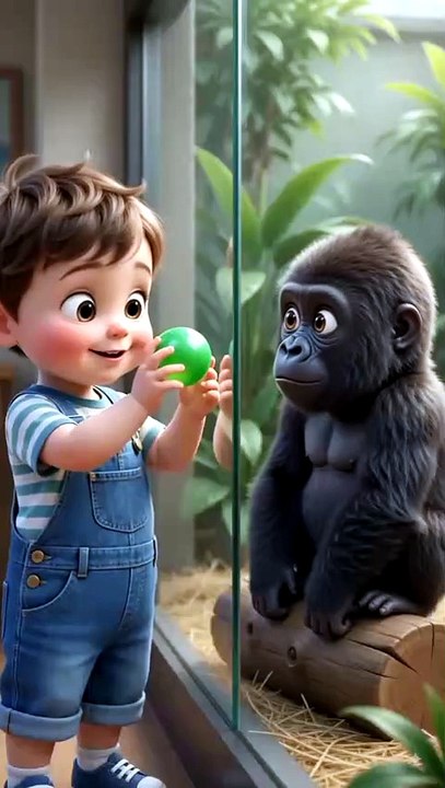 He thought he found a ball ! 😭🦍 #shorts