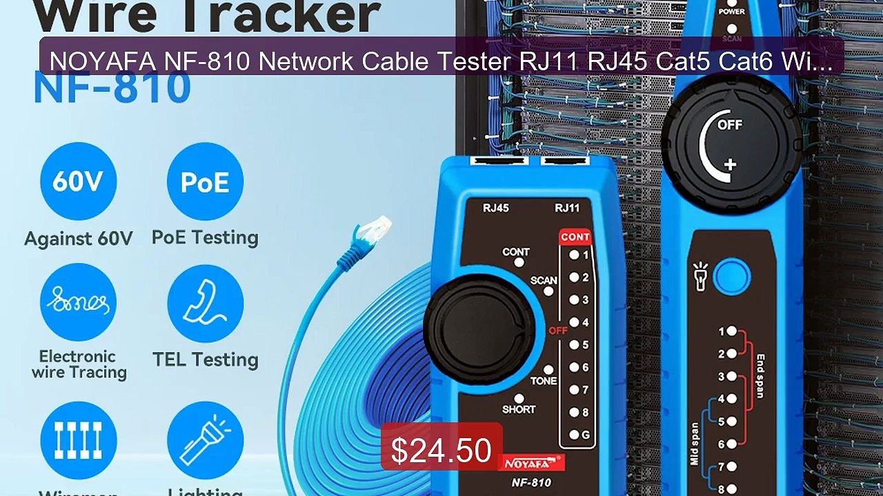 NOYAFA NF-810 Network Cable Tester RJ11 RJ45 Cat5 Cat6 Wire Tr... -- Hot Deal 2026 | Limited Offer!