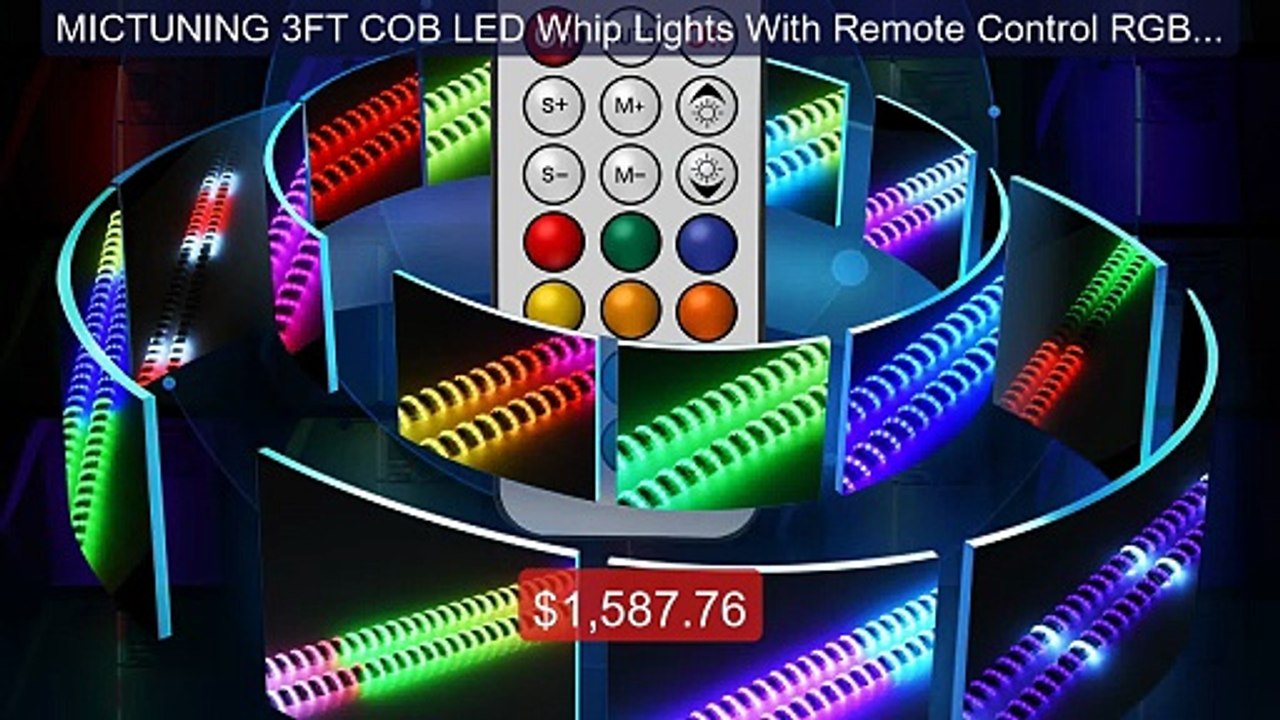 MICTUNING 3FT COB LED Whip Lights With Remote Control RGB+IC Dream ... -- Top Rated 2026 | Buy Now!