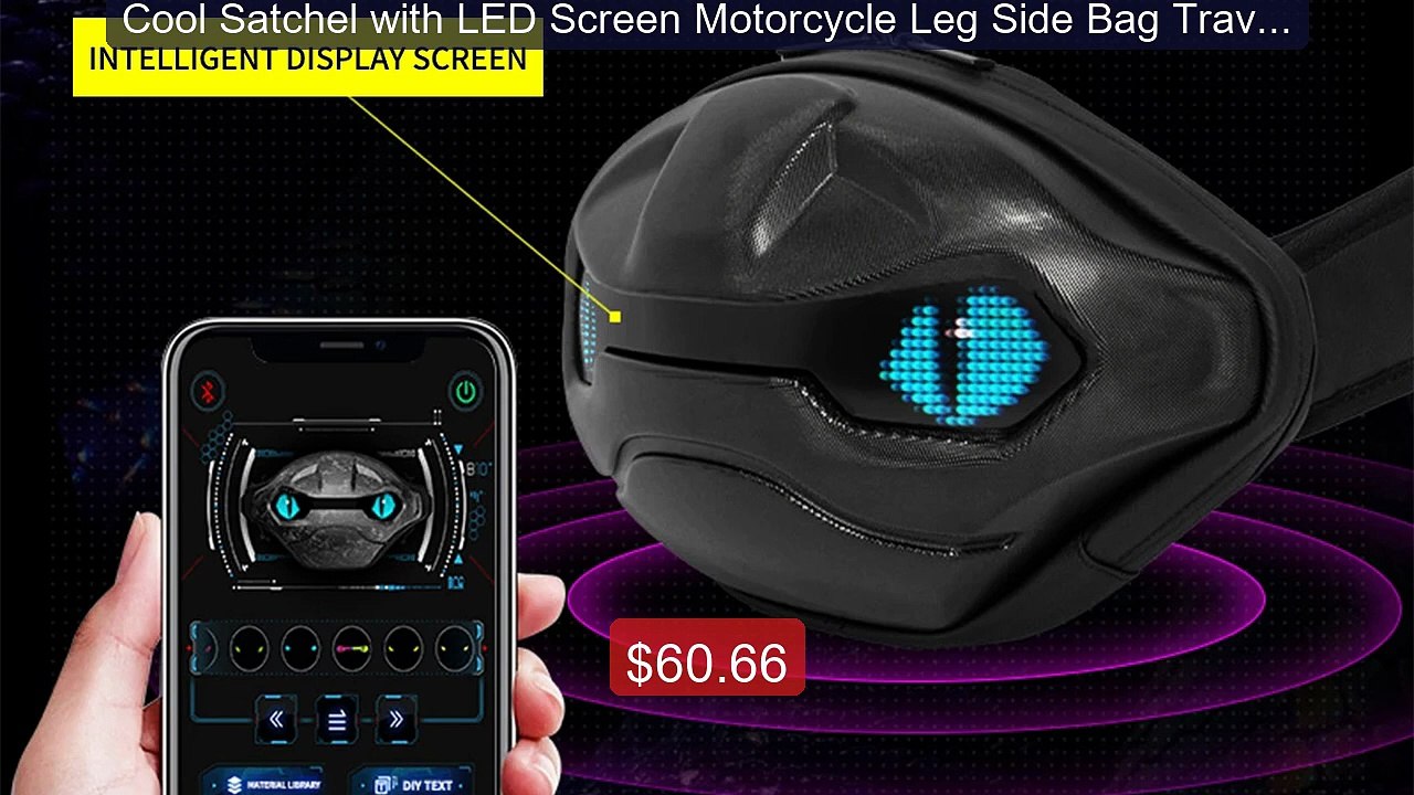 Cool Satchel with LED Screen Motorcycle Leg Side Bag Travel... -- Top Pick 2026 | Unbeatable Price!