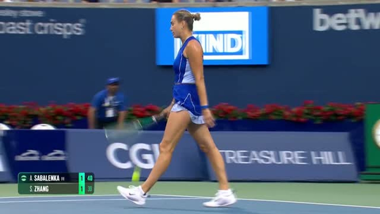 Sabalenka downs veteran Zhang in straight sets