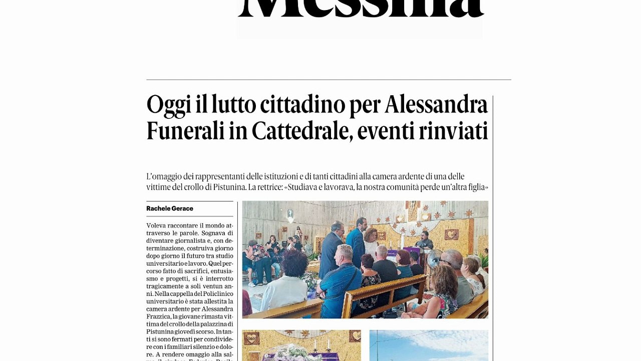 Rassegna stampa 07-08-2026 edizione Messina