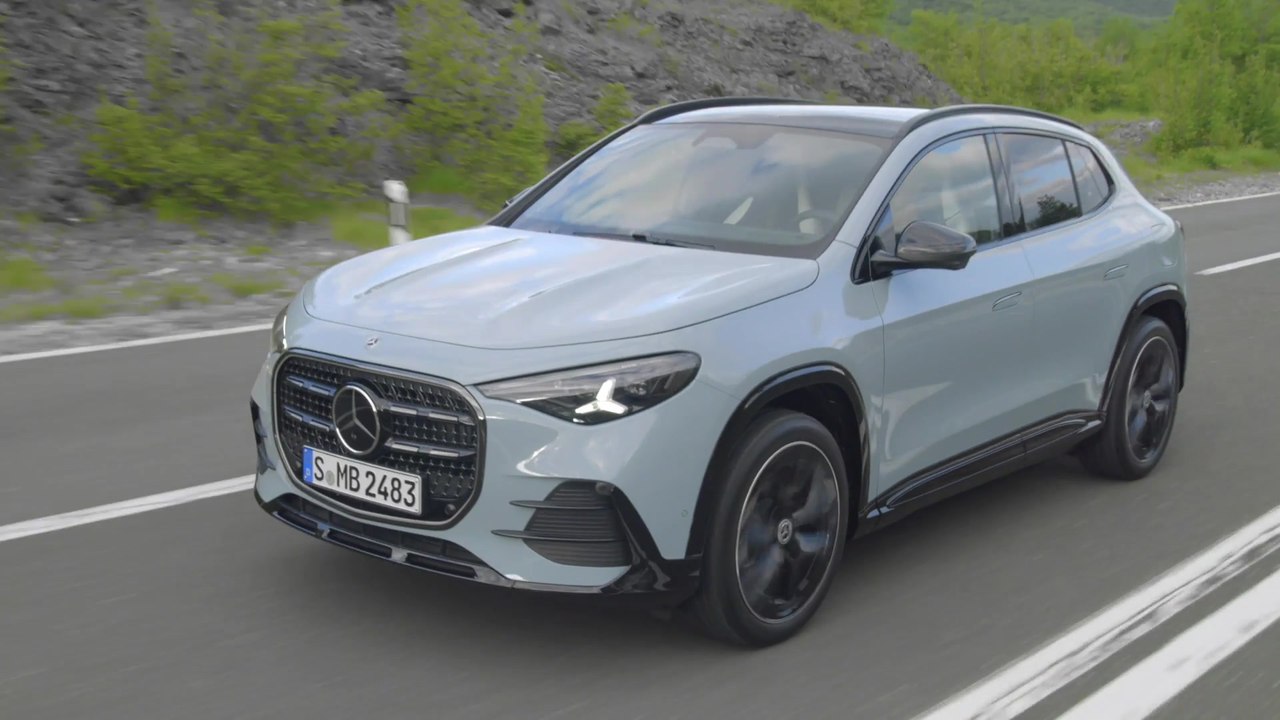The all-new Mercedes-Benz GLA in Blue Driving Video
