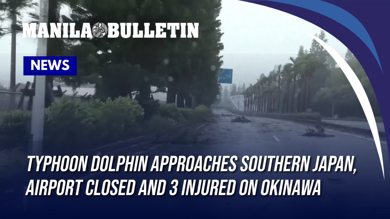 Typhoon Dolphin approaches southern Japan, airport closed and 3 injured on Okinawa