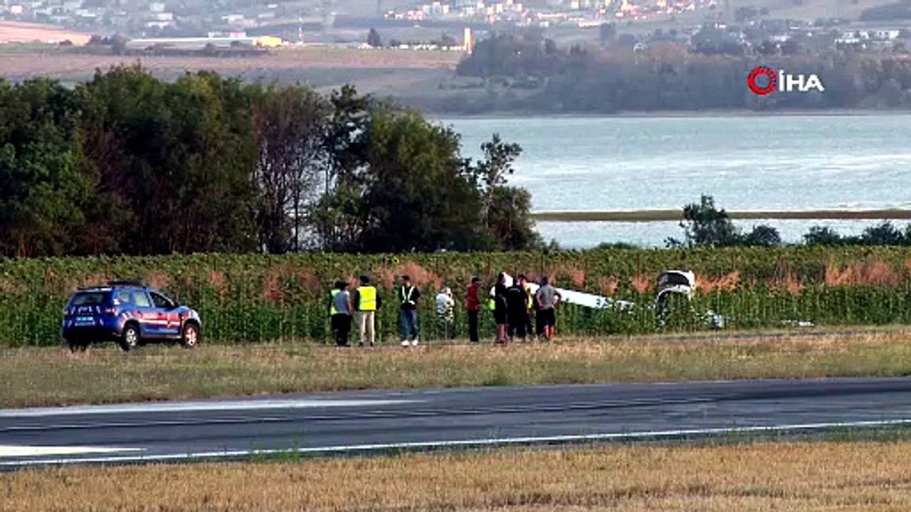 İstanbul'da eğitim uçağı pistten çıktı: Öğrenci pilot yaralandı