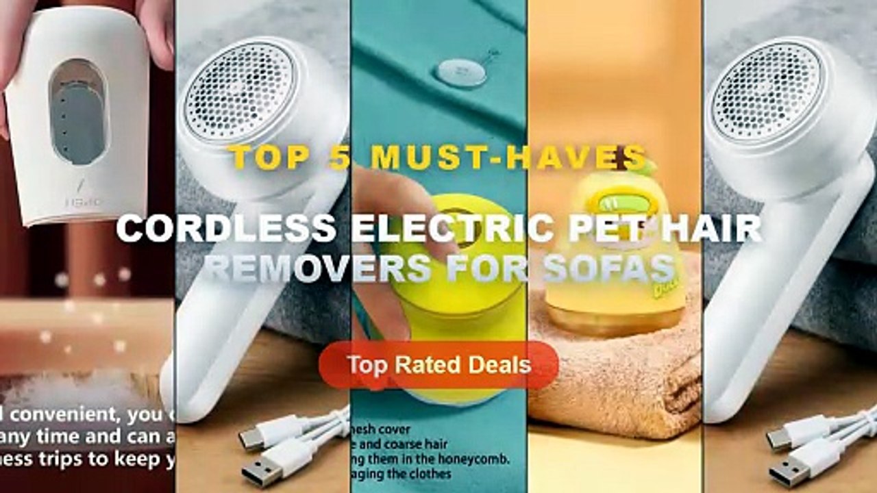 Don't Buy Cordless Electric Pet Hair Removers For Sofas Before Watching This! - 1pcs USB Rechargeable Fabric Shaver, Ele...
