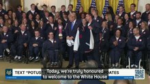 Donald Trump celebrates Winter Olympians at the White House