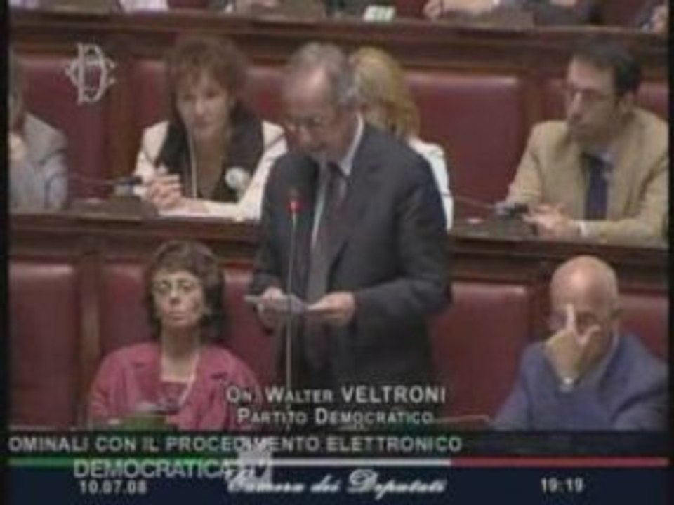Veltroni intervento alla Camera