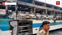 पटना में सड़क हादसे में मौत के बाद बवाल, गुस्साए लोगों ने फूंकी बस, पुलिस फोर्स ने संभाला मोर्चा