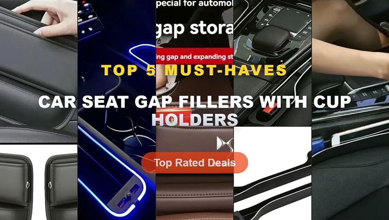 Car Seat Gap Fillers With Cup Holders: Top 5 Best Sellers - Car Seat Gap Filler Organizer Upgrade Car Side Seat Gap Fill...