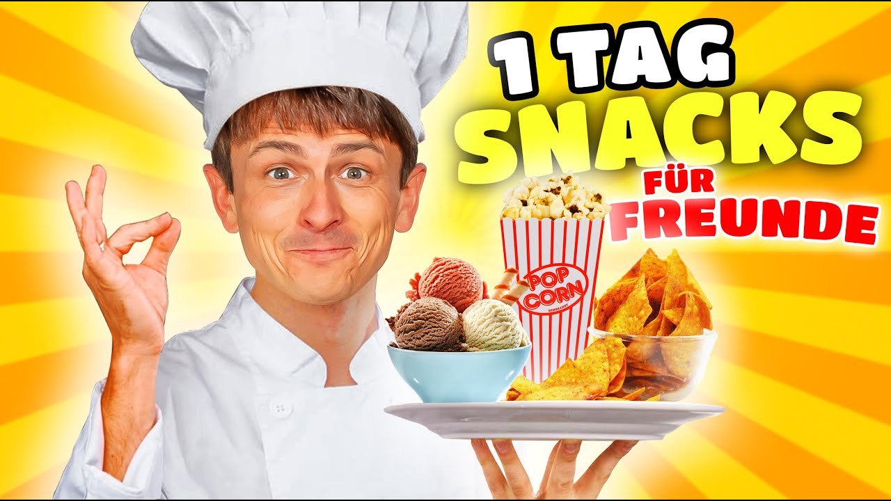 Ich mache 1 TAG lang SNACKS für meine Freunde! 🍿🍦 (Film-Marathon)